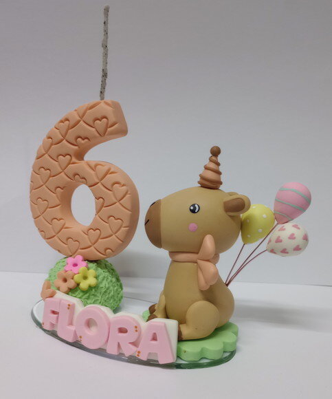 Vela Capivara em Biscuit