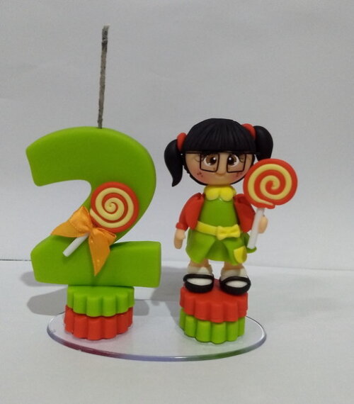 Vela Chiquinha em biscuit