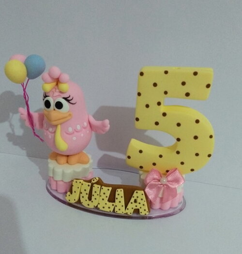Vela galinha pintadinha candy color