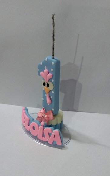 Vela galinha pintadinha candy color