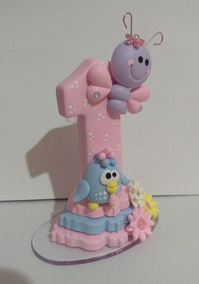 Vela galinha pintadinha candy color