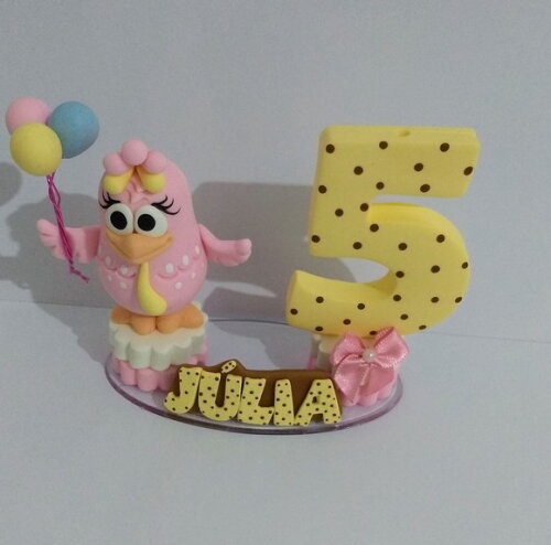 Vela galinha pintadinha candy color