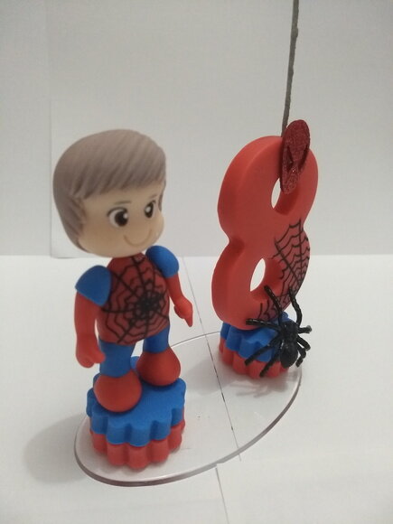 Vela homem aranha em biscuit