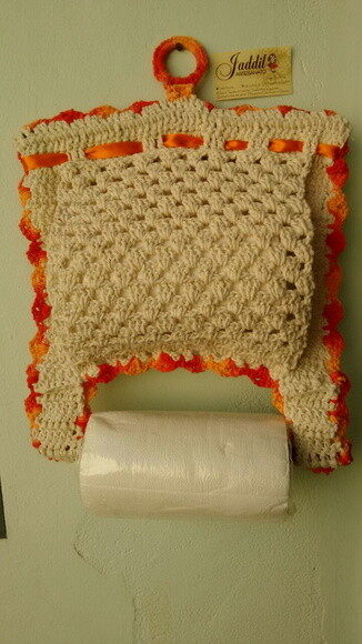 Porta Papel Toalha em Crochê