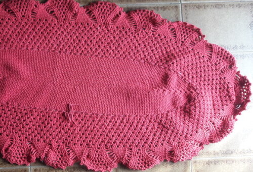 Tapete de Crochê Vermelho