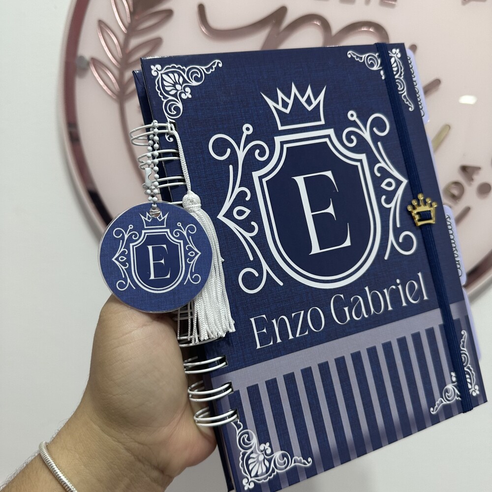 Caderneta de Saúde Personalizada Realeza com letra Inicial