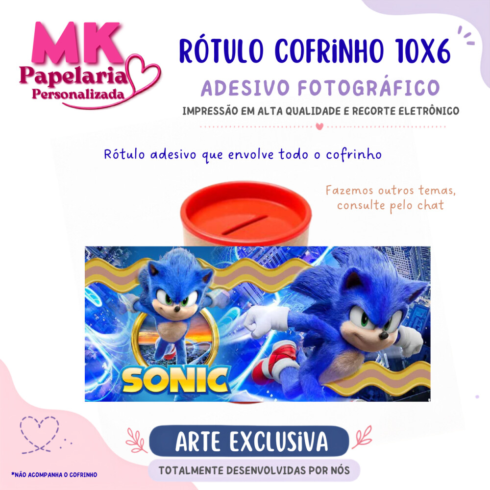 10 Rótulos Cofrinho  PERSONALIZADO | Adesivo lateral toda  | FAZ