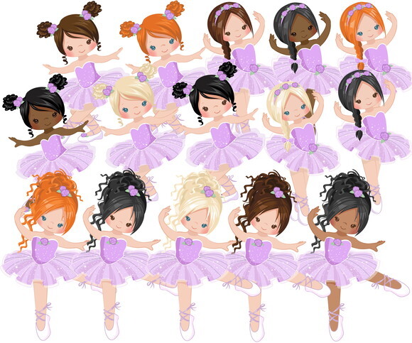 Kit Digital Bailarinas Lilás