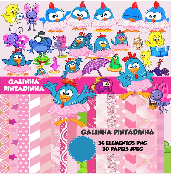 Kit digital Galinha Pintadinha rosa
