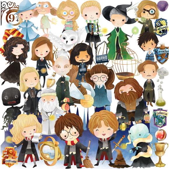 Kit Digital Harry Potter Aquarela