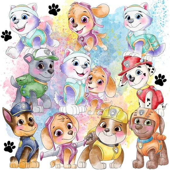 Kit Digital Patrulha Canina Aquarela 2
