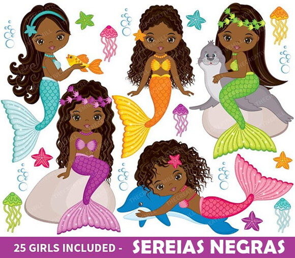 Kit Digital Sereias Negras