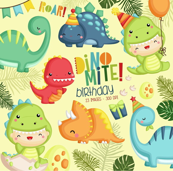 Kit Digital Dinossauros Cute