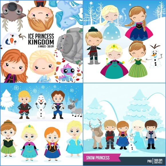 Kit Digital Frozen Cute