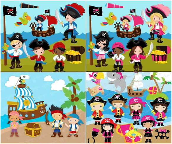 Kit Digital Piratas Menino e Menina