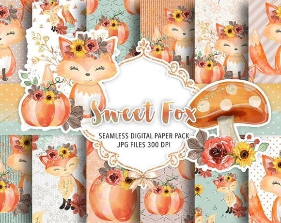 Kit Digital Raposinha Sweet