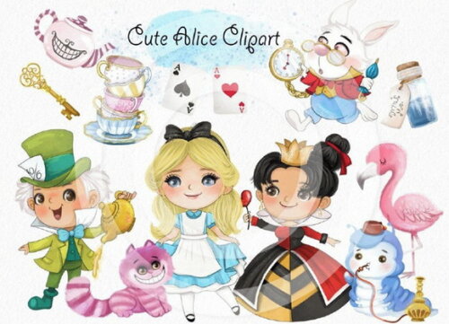 Kit Digital Alice Aquarela