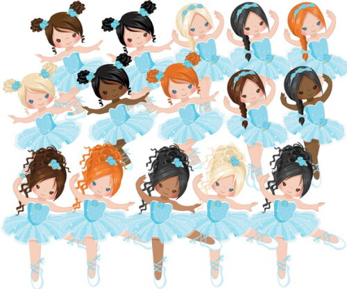 Kit Digital Bailarinas Azul