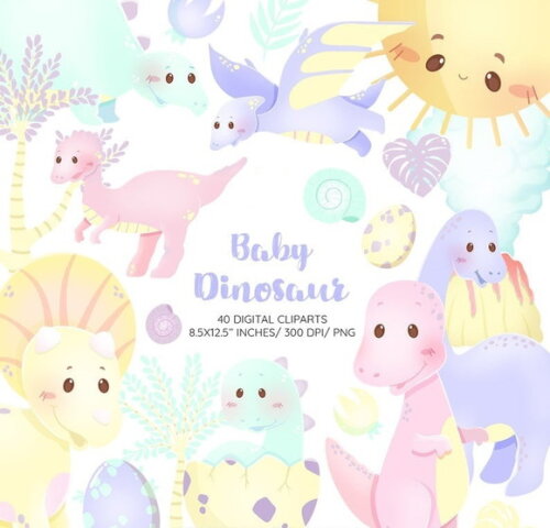 Kit Digital Dinossauros Baby