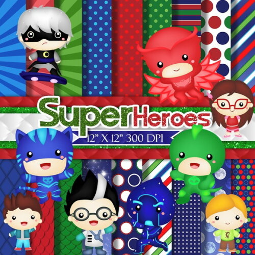 Kit Digital Super Heróis Cute 3