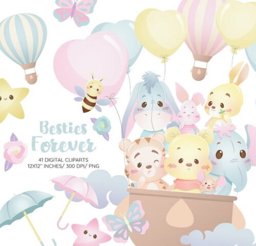 Kit Digital Ursinho Pooh Baby