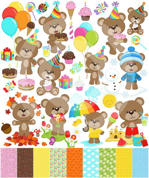 Kit Digital Ursinhos Cute 1