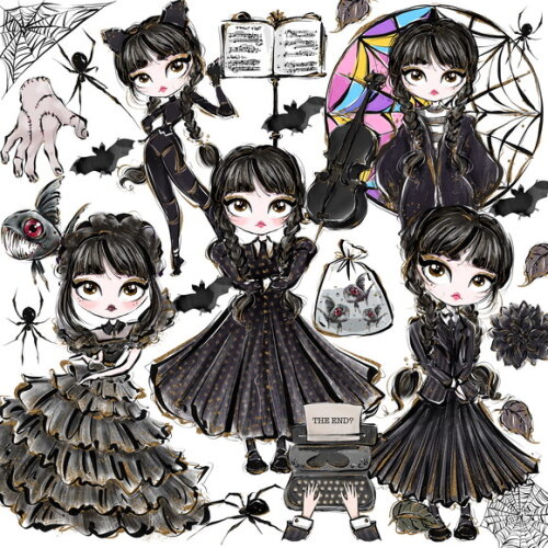 Kit Digital Wandinha Aquarela