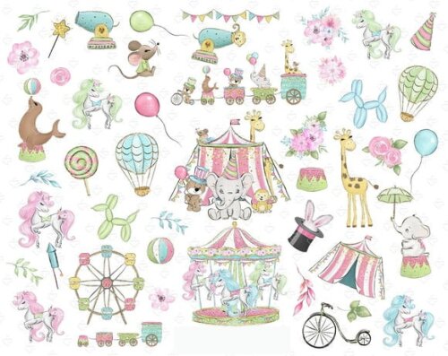 KIT DIGITAL CIRCO ROSA LE CIRQUE