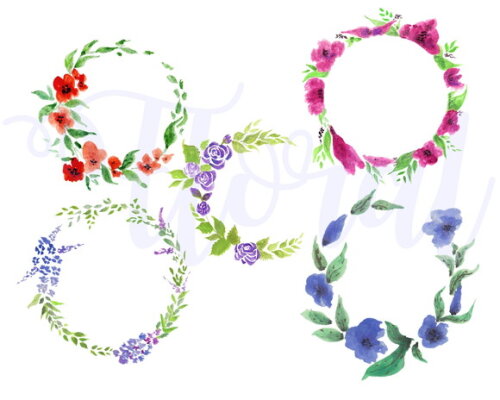 Kit Digital Floral Marsala Aquarela
