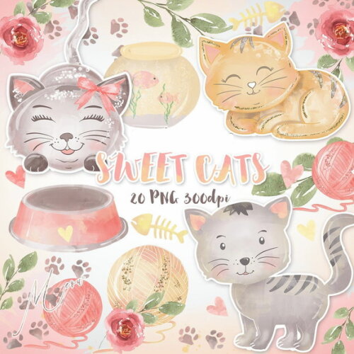 Kit Digital Gatinhos Cute