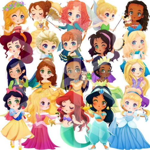 Kit Digital Princesas Cute 4