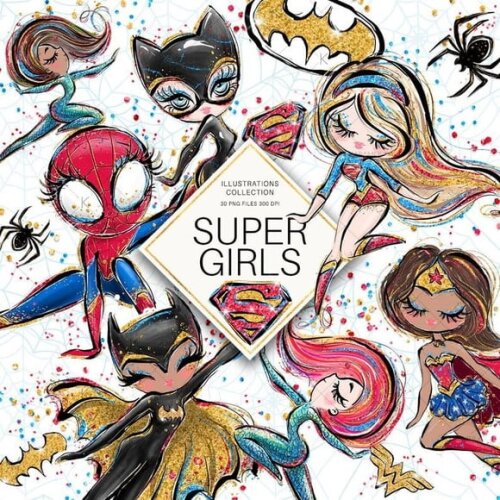 Kit Digital Super Girls