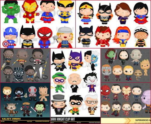 Kit Digital Super Heróis Cute 7