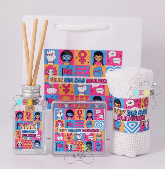 Kit Dia da Mulher Lembrancinha Maternidade Outubro Rosa Mães