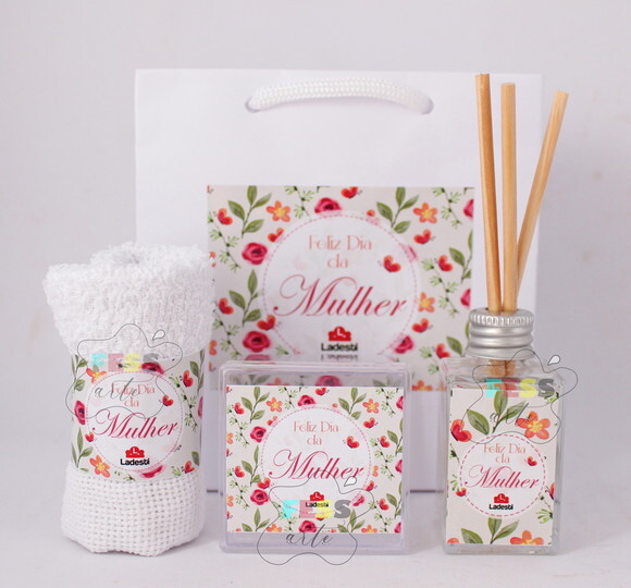Kit Dia da Mulher Lembrancinha Maternidade Outubro Rosa Mães