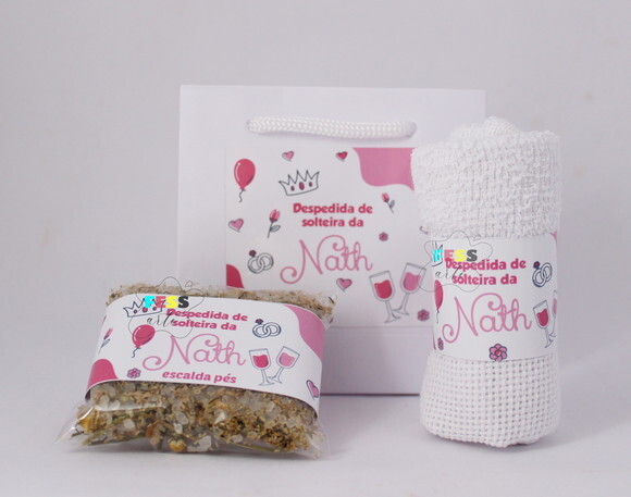Kit Escalda Pés Casamento Dia das Mães Mulher Natal Brinde