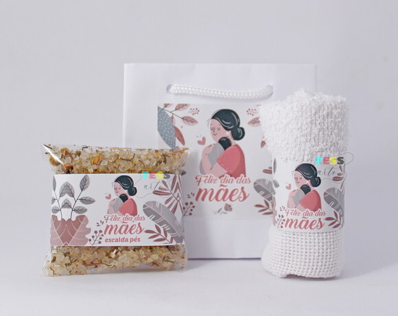 Kit Escalda Pés Casamento Dia das Mães Mulher Natal Brinde