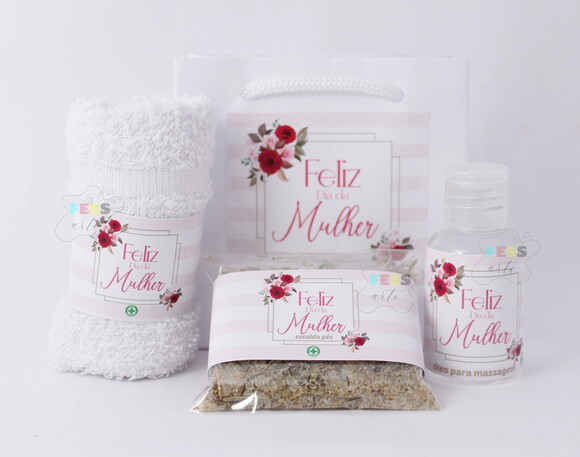 Kit Lembrancinha Escalda Pés Dia das Mulheres Bem Estar Mães