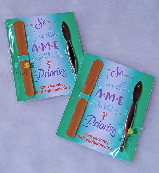 Kit Lixa Pinça Personalizada Dia das Mulheres Mães Brinde