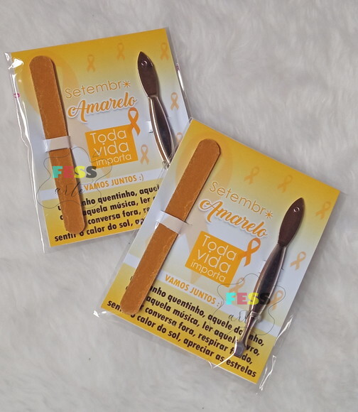 Kit Lixa Pinça Personalizada Dia das Mulheres Mães Brinde