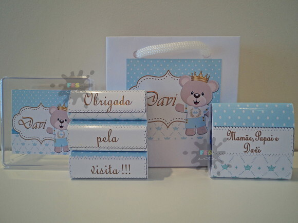 Lembrança Maternidade Menino Caixinha Doces Personalizados