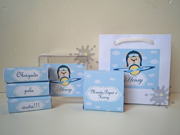 Lembrança Maternidade Menino Caixinha Doces Personalizados