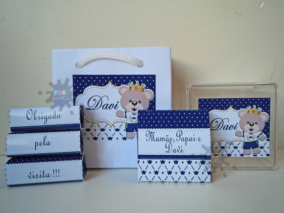 Lembrança Maternidade Menino Caixinha Doces Personalizados