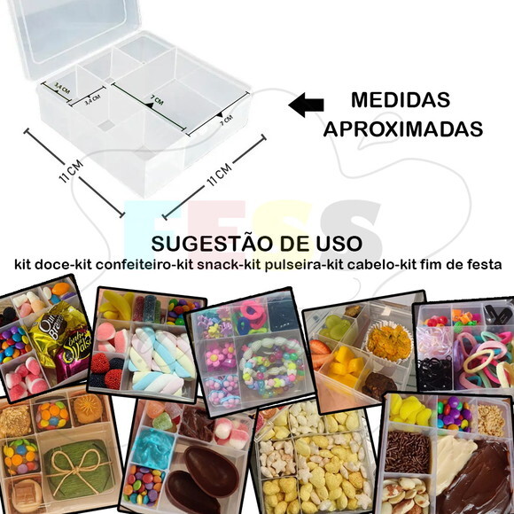 Lembrancinha Aniversário Personalizada Caixa Divisórias Doce