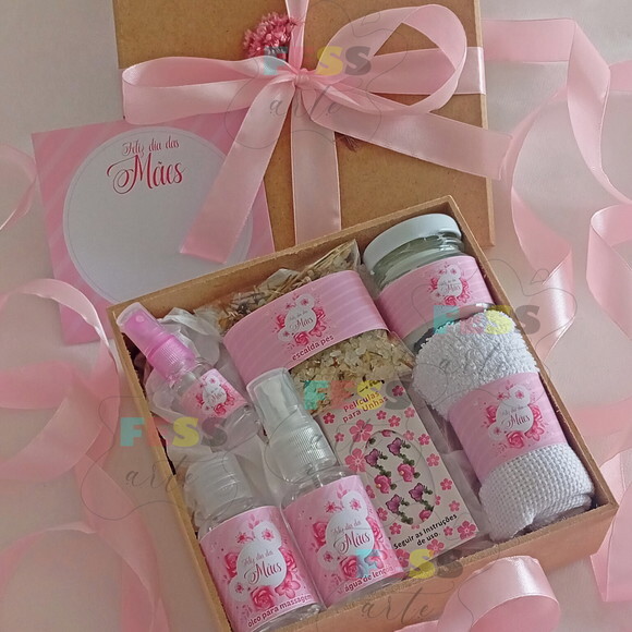Lembrancinha Dia das Mães Kit Spa Caixa Presente Luxo Mulher