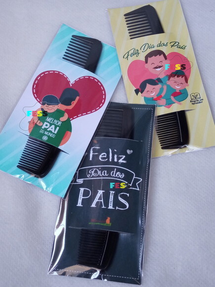 Lembrancinha Dia dos Pais Novembro Azul Pente Personalizado