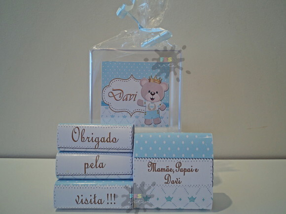 Lembrancinha Maternidade Chocolate Bis Rótulo Menina Menino