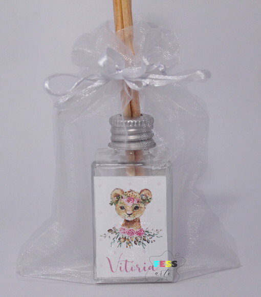 Lembrancinha Maternidade Aromatizador Floral Difusor Organza