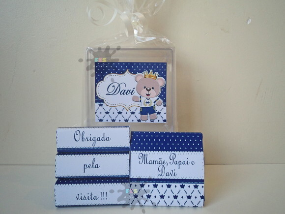 Lembrancinha Maternidade Chocolate Bis Rótulo Menina Menino