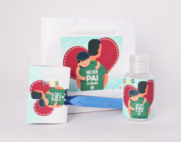 Lembrancinha Novembro Brinde Azul Homem Kit Pós Barba Pais